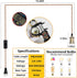 E26 19.68 Insert lamp Holder Cable feet Long, Twine Insert Pendant Light Cable kit, Farmhouse Pendant Light with on/Off