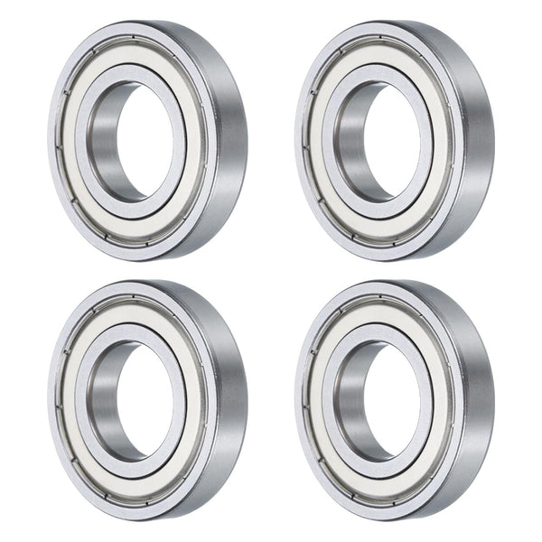 uxcell 4 Pcs 16004-2Z Deep Groove Ball Bearing, High Carbon Chrome Steel Z3 Double Rubber Sealed, 20mm x 42mm x 8mm