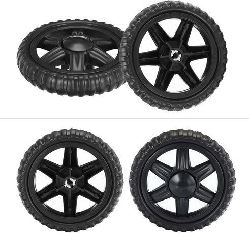 5 Inch, 4 Pack uxcell Shopping Cart Wheels Replacement Rubber Foaming Shopping Bag Trolley Wheel Repair for Folding