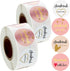 Outus 1000 Pieces Handmade with Love Stickers - 1 Inch Foil Homemade Baking Labels for Weddings and Parties