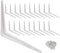 Wideskall Metal 10" x 12" inch Wall Corner Angle Shelving Shelf Brackets, White,