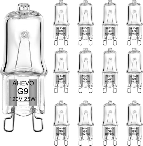 AHEVO G9 Halogen Bulb 25W 120V T4 JCD Type G9 Base 2 Pin