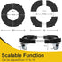 15-19 Inch 4 440lbs W B D WEIBIDA Trash Can Dolly Wheels Adjustable Round Roller with Wheels Drum Cart Heavy Duty Keg