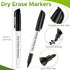 Thenshop 200 Pack Dry Erase Markers with 4 Magnetic Whiteboard Erasers, Bulk Fine Point Markers for Office