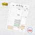 Rule The Day Daily Planner Pad - 8" x 11.5" Sticky Note Fill in Task Tracker, Unique Boho Design, Earth Tone