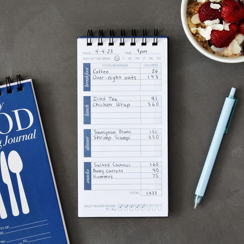 Juvale 12-Pack Food Journal for Weight Loss Bulk, 4x8 inches Daily Food Log Tracker Diary with Breakfast, Lunch, Dinner, Water, Calorie, and Snack Sections for Men, Women by Juvale