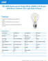 Feit Electric LED Clear A19 Light Bulb - 40W Equivalent, 450 Lumen, 3000K Bright White, 4-Pack