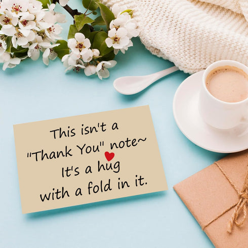 PUGAILA Funny Thank You Note Card for Him Her, Special Thank You Hug Cards, Humorous Gratitude Appreciation Card