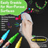 Liquid Erasable Chalk Markers Pens - 12 Colors Washable & Wet Erase Neon Makers for Blackboard, Chalkboard Signs, Glass Window, Graduation Celebration School Kids Art for Cars (6mm) by Zoone