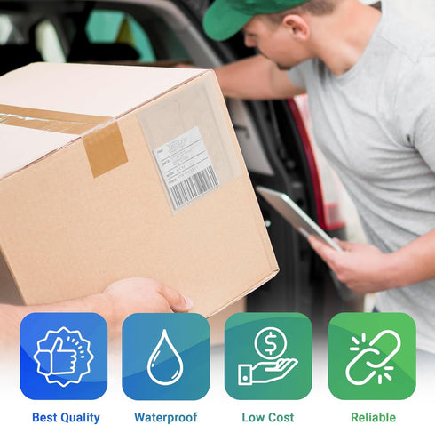 Clear Side Loading Packing List Envelopes - 9.5 x 12 Inches, 100 Pack Self-Seal Waterproof Mailing Pouches