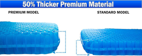 5 STAR SUPER DEALS 1.8" Honeycomb Cooling Gel Support Seat Cushion with Non-Slip Breathable Cover Thick - Ergonomic
