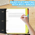 WOT All-in-one Telescoping Binder Notebook 2PCS, Refillable 3 Ring Binder with Customized Cover, 60 Sheets, Black