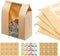MOPKIUTR 120 Pack Large Kraft Paper Bread Loaf Bag with Tin Tie Tab