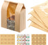 MOPKIUTR 60 Pack Large Kraft Paper Bread Loaf Bag with Tin Tie Tab