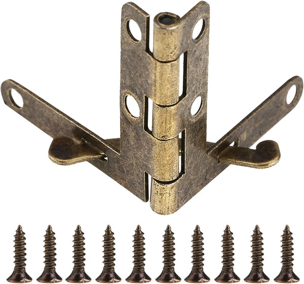 20pcs Hinge Hardware Accessories, 90 Angle Support Spring Hinge for Small Jewelry, Wine Case, Watch Box