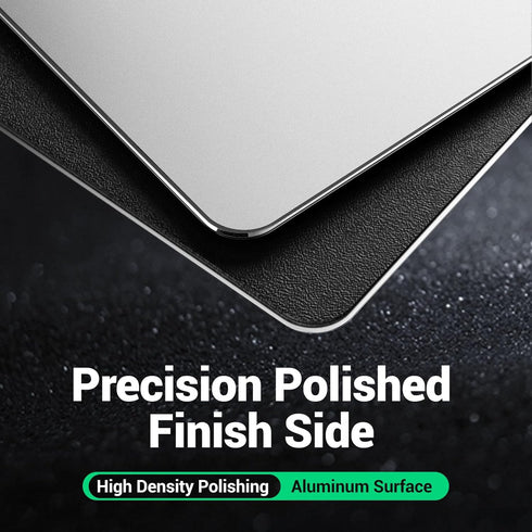 HONKID Hard Metal Mouse Pad for Desk, Aesthetic Rigid Mousepad with Stable Rubber Base