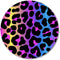 IMAYONDIA Cheetah Animal Print Gaming Mouse Pad - Colorful Leopard Round Mouse Pad with Non-Slip Rubber Base for Office