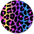 IMAYONDIA Cheetah Animal Print Gaming Mouse Pad - Colorful Leopard Round Mouse Pad with Non-Slip Rubber Base for Office
