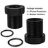 2 Pack Thread Adapters and Washers, 1/2x28 to 3/4x16 Steel Thread Protector with Rubber Washer (Black)