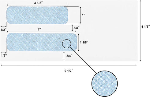 ValBox 500 Count #10 Double Window Envelopes, 4-1/8x9-1/2" Self Seal Security Envelopes for Invoices