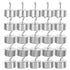 TOMETURE 50pcs 20g Hook Weights Set Chrome-Plated Lab Weights for Physics Experiments Science