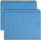 Smead File Folder, Reinforced Straight-Cut Tab, Blue, Letter Size, 100 per Box (12010)
