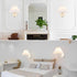 Wall Sconces Indoor Wall Light Fixtures with Pleated Fabric Shade Bathroom Vanity Sconces Wall Lighting Dresser