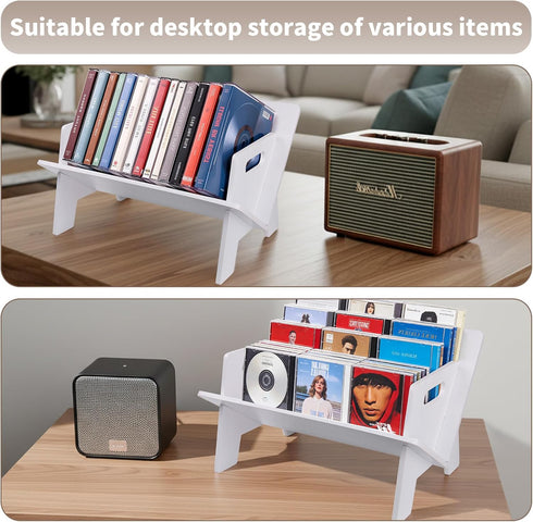 STILTOOL Desktop Small Bookshelf Organizer Wooden Tabletop Mini Bookcase Desk Storage Bookshelves Wood Storage Rack