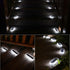 6 Pack Honalia Solar Deck Dock Driveway Lights Outdoor Solar Powered Waterproof, Cool White Driveway Markers Concrete