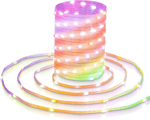 65ft Color Changing Christmas String Lights, 200 LED Twinkle Fairy Lights String