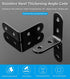 16Pcs 1.57 1.57 Inch 90 Bonsicoky L Bracket Right Angle Corner Brace, Stainless Steel x Joint Right Angle, Black Degree