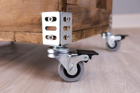 Shepherd Hardware 8126E Swivel Corner Caster, Gray