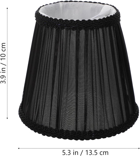 5.70X5.70X5.11 Inch Holibanna Clip-on Cloth Lampshade Cover for Chandelier Table and Floor Lamps Soft Diffuse Lighting
