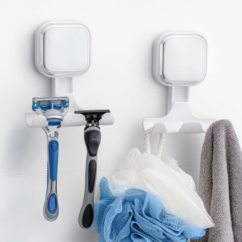 TAILI Suction Cup Razor Holder for Shower Wall 2 Pack, Versatile Suction