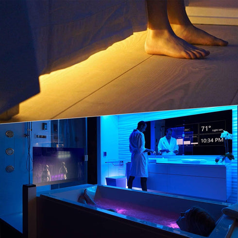 50ft CHARKEE LED Lights USB-Powered, RGB Strip Lighting for Bedroom/TV Backlight/Gaming Lighting, Color Changing