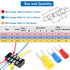 smseace 251pcs Crimping Tool with #8 Fork Spade Connectors, 22-10AWG Wire Fork Connectors, Multifunction