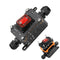 IP67 Waterproof Inline Cord Switch DPST AC 20A-125V, 16A-250V, On Off Toggle Switch with Red Light Rocker Button