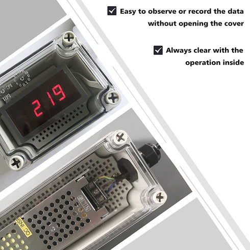 QILIPSU Junction Box with Mounting Plate, 110x80x70mm, Grey Plastic DIY Electrical Project Case, IP67 Waterproof