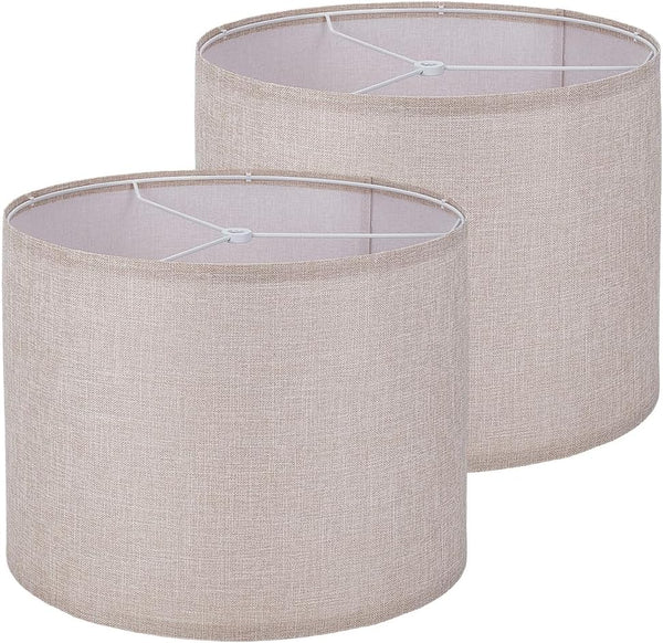 CREATCABIN 2 Sets Drum Lamp Shade 13" Top x 13" Bottom x