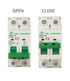 DC Miniature Circuit Breaker, 12V-250V, 2 Pole 32A Mini Home Circuit Breaker, DIN Rail Mount