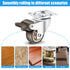 Nefish 1.5 Inch Rubber Caster Wheels with Brake, 360 Degree Rotation, 300 Pounds Capacity for Furniture, Set of 4