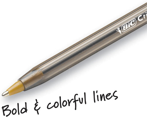BIC Cristal Xtra Bold Ballpoint Pens, Bold Point (1.6mm) Assorted Colors, 24-Count Pack