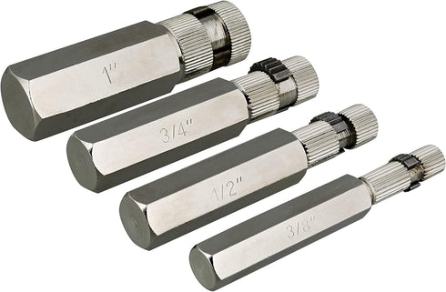 ABN Internal Pipe Removal Tool Pipe Nipple Extractor Set, General Internal Pipe Wrench Set 4pc - 1, 3/4, 1/2, 3/8 Inch