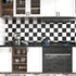 VaryPaper 15.7''x78.7'' Thick Checkered Countertop Contact Paper: Waterproof Peel and Stick Black and White Wallpaper