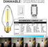 LEOOLS E26 LED Bulb, 8W Equivalent 100 Watt Dimmable Daylight 4000K, Pack of 6 Tubular Edison Bulbs