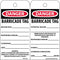 NMC Accident Prevention Tag - "DANGER BARRICADE TAG", 3" Width x 6" Height, Pack of 25