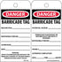 NMC Accident Prevention Tag - "DANGER BARRICADE TAG", 3" Width x 6" Height, Pack of 25