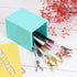 Koqye Teal Pen Holder, Decorative Acrylic Makeup Brush Holder, Desk Organizer for Home Office and School