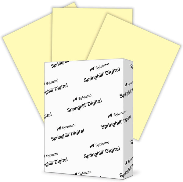 Springhill 8.5 x 11 Canary Yellow Copy Paper, 24lb Bond/60lb Text, 89gsm,