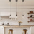 E26 VONLUCE Pendant Light Kitchen Island, Matte Black Pendant Light Fixture with Base & Adjustable Cable, Modern